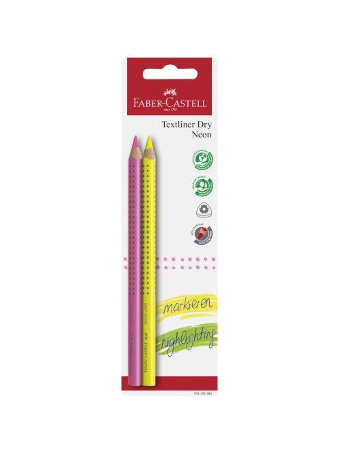 Faber-Castell - Szövegkiemelő készlet 2db-os GRIP Jumbo neon BL. (100-102-384)