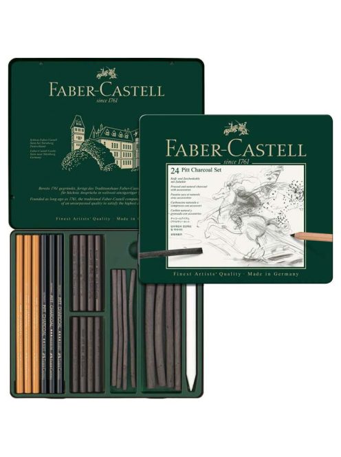 Faber-Castell Pitt faszén szett 24db fémdoboz (112978)