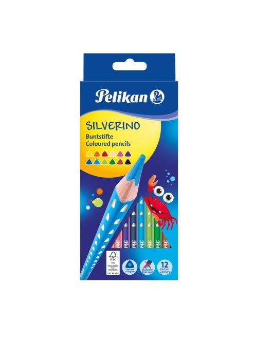 Pelikan Színesceruza/12 szín Silverino (4012700700636)