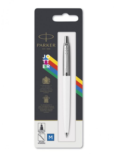 Parker Royal Jotter ORIGINAL Golyóstoll FEHÉR, EZÜST KLIPSZ 2096874 (7010595007)