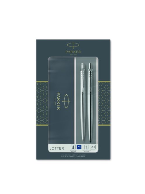 PARKER ROYAL JOTTER GOLYÓSTOLL + MECHANIKUS CERUZA ROZSDAMENTES ACÉL, EZÜST KLIPSZ 2093256 (7030291001)