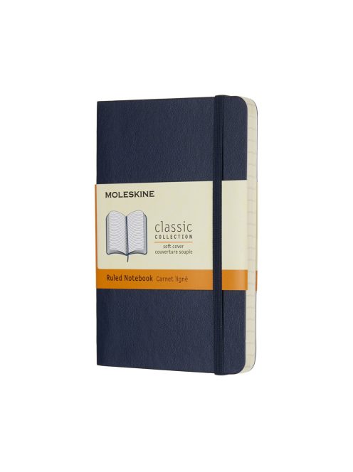 MOLESKINE NOTESZ QP611B20 PUHA ZAFÍR KÉK "P" VONALAS (7490139004)