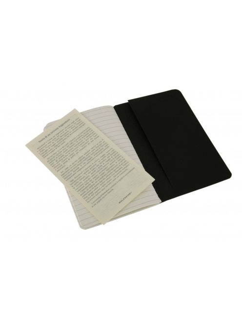 MOLESKINE JEGYZETFÜZET CAHIER 3DB QP311 FEKETE ""P"" VONALAS (7500091000)