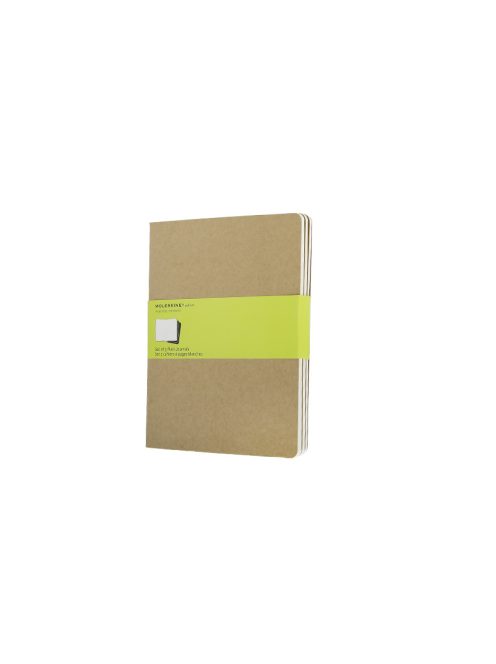 MOLESKINE JEGYZETFÜZET CAHIER 3DB QP423 BARNA ""XL"" SIMA (7500095001)