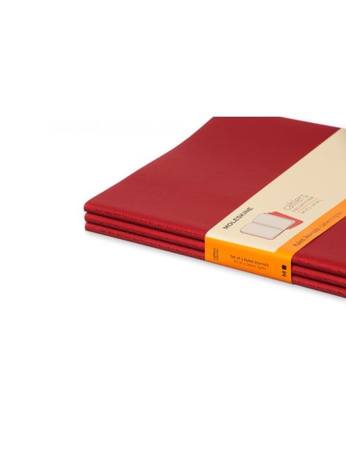 MOLESKINE JEGYZETFÜZET CAHIER 3DB CH121 PIROS "XL" VONALAS (7500096004)