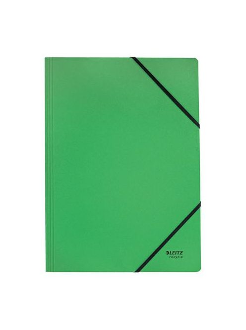 Gumis mappa, karton, A4, LEITZ "Recycle", zöld (E39080055)