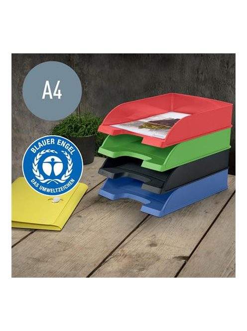 Irattálca, műanyag, A4, LEITZ "Recycle", kék (E52275030)