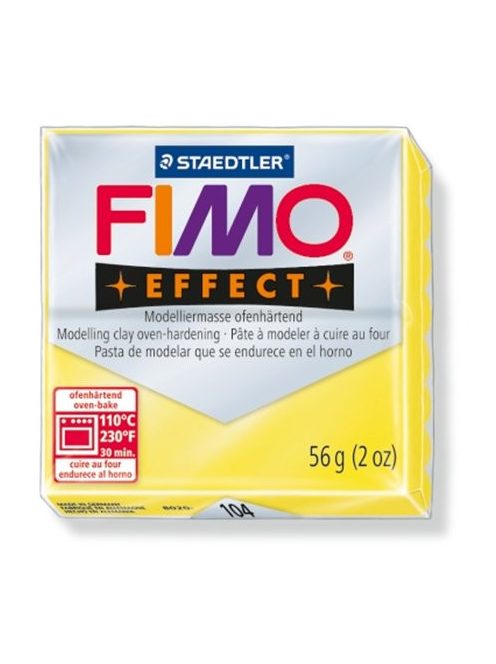 Gyurma, 56 g, égethető, FIMO "Effect", áttetsző sárga (FM8020104)