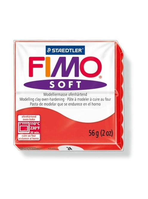 Gyurma, 56 g, égethető, FIMO "Soft", indián piros (FM802024)