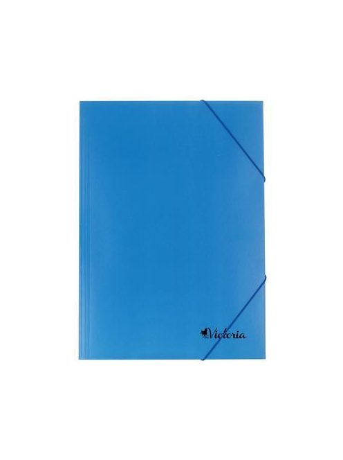 Gumis mappa, karton, A4, VICTORIA OFFICE, kék (IDPG04)