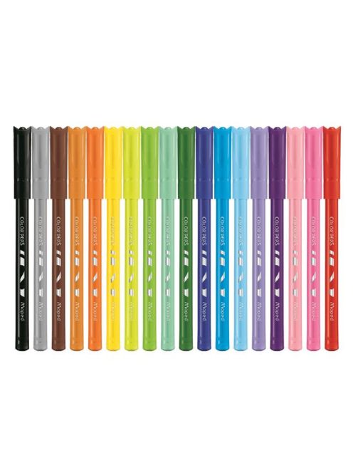 Filctoll készlet, 2 mm, kimosható, MAPED "Color'Peps Ocean", 18 különböző szín (IMA845721)