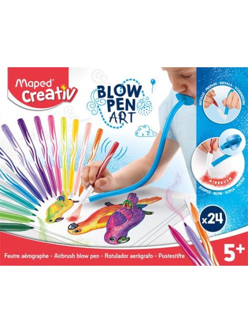 Fújós filctoll készlet, MAPED CREATIV, "Blow pen Basic" (IMAC846712)