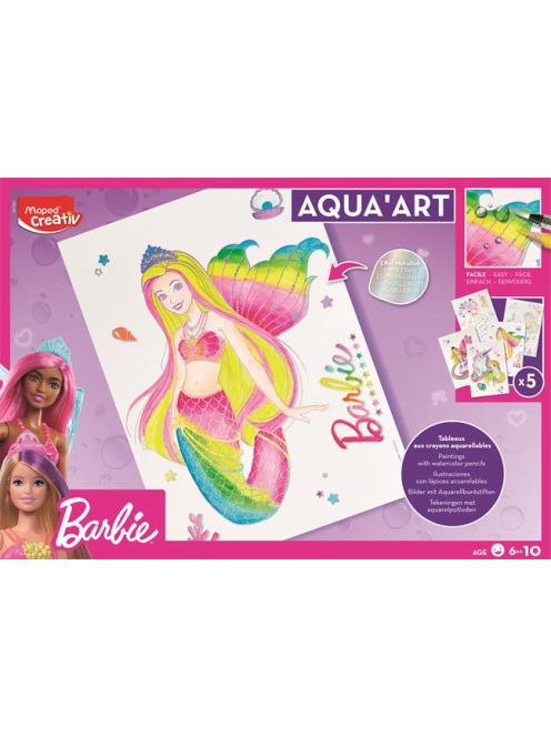 Akvarell festőkészlet, MAPED CREATIV "Aqua Art - Barbie" (IMAC907063)