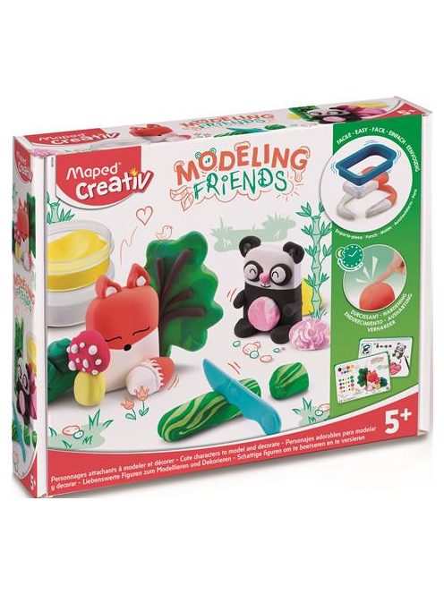 Modellező gyurma készlet, levegőre száradó, MAPED CREATIV, "Modeling Friends Cute", cukiság (IMAC907204)