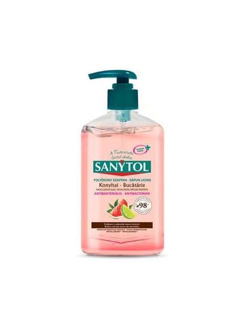 Antibakteriális folyékony szappan, 250 ml, SANYTOL "Konyhai" (KHH737)