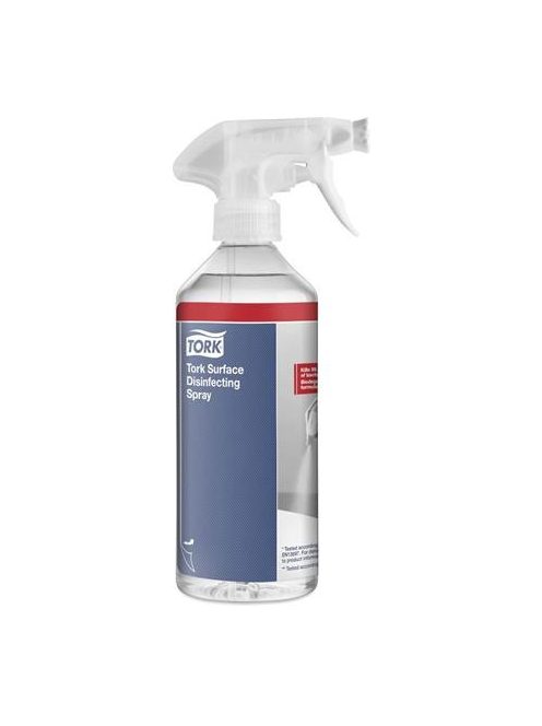 Felületfertőtlenítő spray, kétfunkciós szórófejjel, 500 ml, TORK, illatmentes (KHH750)