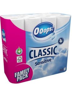   Toalettpapír, 3 rétegű, 32 tekercses, OOOPS "Classic", sensitive (KHHVP034)