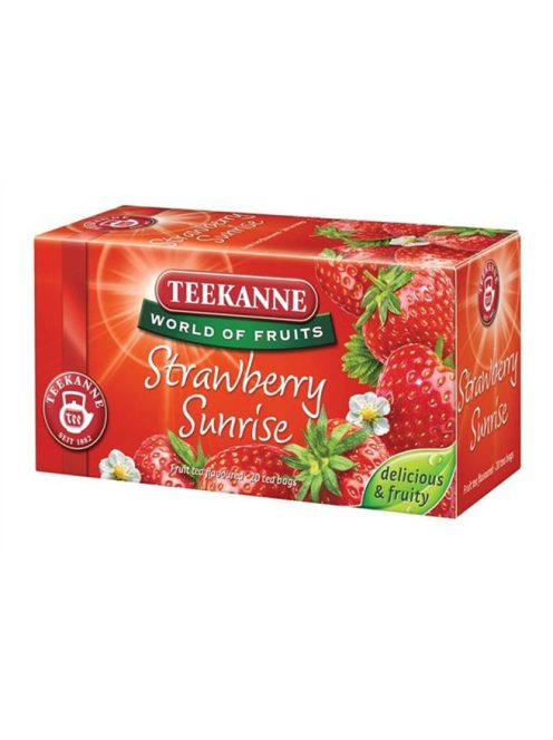 Gyümölcstea, 20x2,5 g, TEEKANNE "Strawberry Sunrise", eper (KHK273)