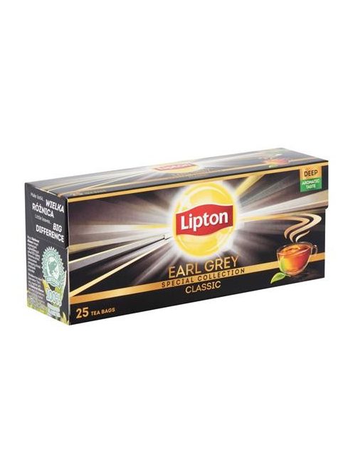 Fekete tea, 25x1,5 g, LIPTON "Earl grey" (KHK302)