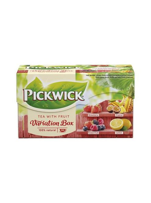 Fekete tea, 20x1,5 g, PICKWICK "Variációk Piros", eper, trópusi gyümölcs, erdei gyümölcs, citrom (KHK871)