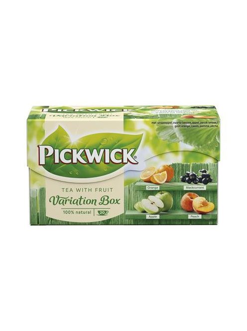 Fekete tea, 20x1,5 g, PICKWICK "Variációk Zöld", narancs, feketeribizli, alma, őszibarack (KHK872)