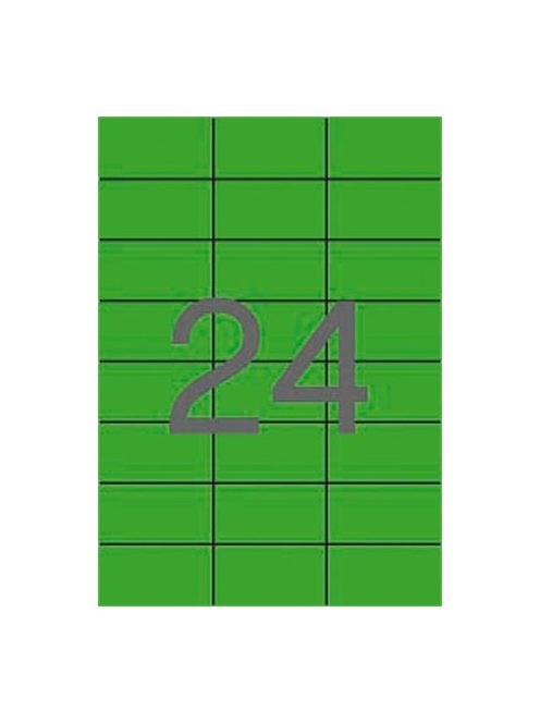 Etikett, 70x37 mm, színes, APLI, zöld, 2400 etikett/csomag, APLI