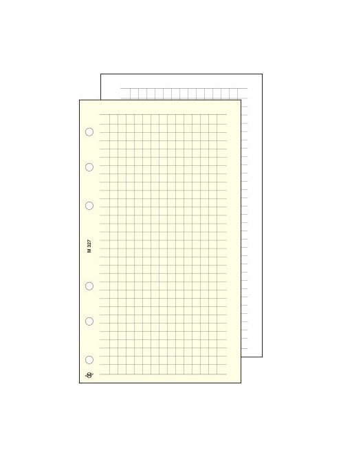 Kalendárium betét, jegyzetlap, "M", kockás, SATURNUS, chamois (NKM327)