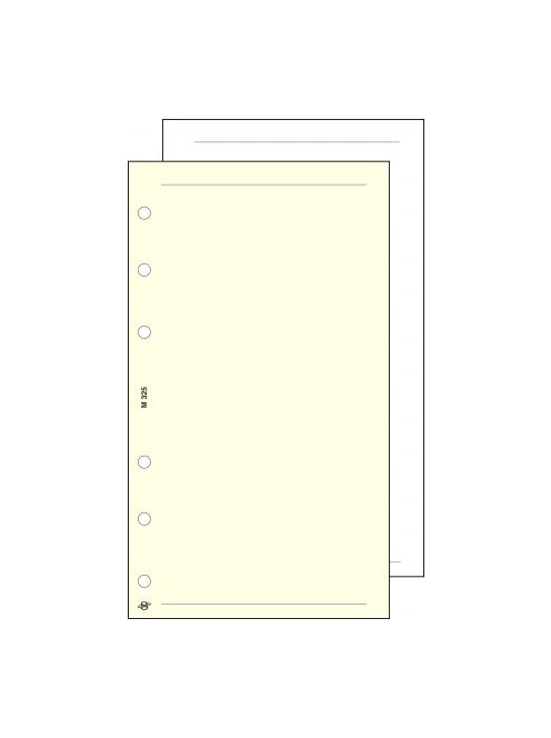 Kalendárium betét, jegyzetlap, "S", sima, SATURNUS, chamois (NKS325)