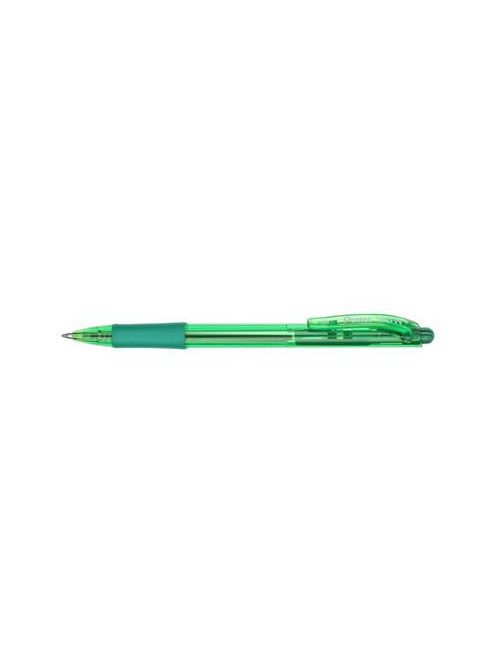 Golyóstoll, 0,35 mm, nyomógombos, PENTEL "BK417", zöld (PENBK417Z)