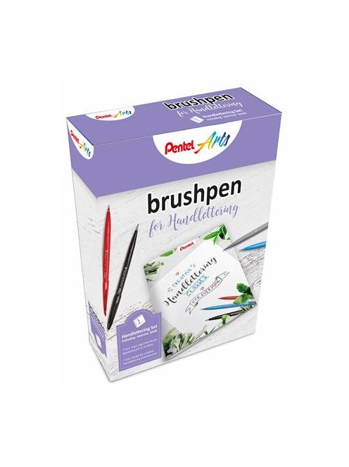 Kalligrafikus ecsetirón készlet, PENTEL "Brush Sign", 4 különböző szín (PENSES154SET)