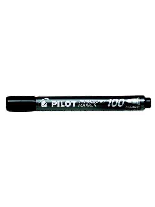 Alkoholos marker, 1 mm, kúpos, PILOT "Permanent Marker 100", fekete (PPM100FK)