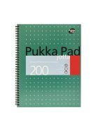 Spirálfüzet, A4+, kockás, 100 lap, PUKKA PAD, "Metallic Jotta" (PUPJJM018K)