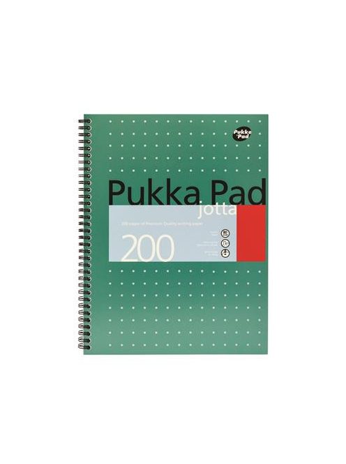 Spirálfüzet, A4+, kockás, 100 lap, PUKKA PAD, "Metallic Jotta" (PUPJJM018K)