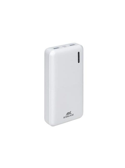 Hordozható akkumulátor, USB-A/USB-C, 20000mAh, 20W, QC/PD, RIVACASE "VA2572", fehér (RHAVA2572W)