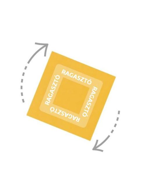 Öntapadó jegyzettömb, 76x76 mm, 100 lap, STICK N, narancs (SN21551)