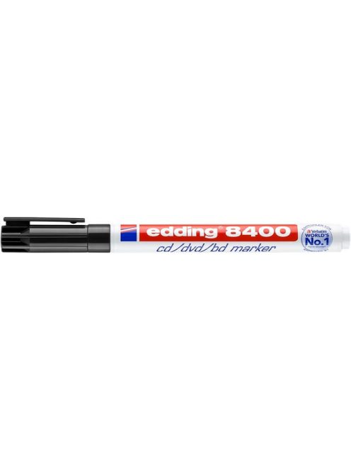 Alkoholos marker, CD/DVD, 0,5-1 mm, EDDING "8400", fekete (TED8400FK)