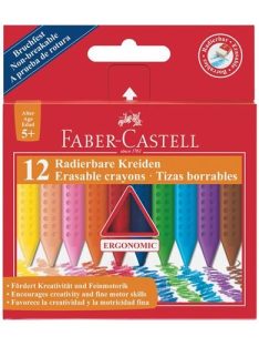   Zsírkréta, háromszögletű, FABER-CASTELL "Grip", 12 különböző szín (TFC122520)