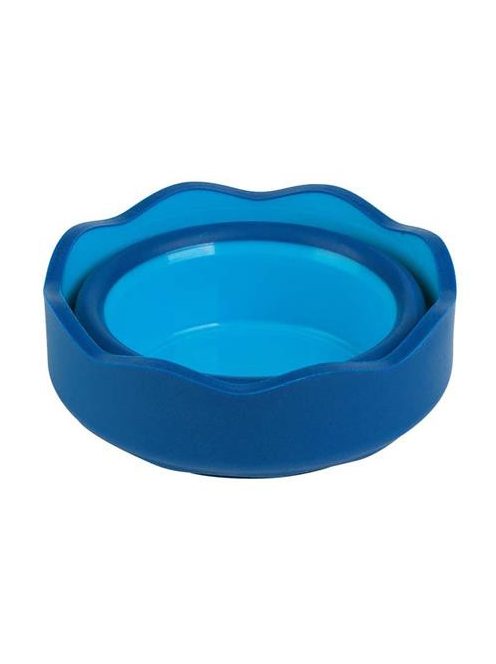Ecsettál, műanyag, FABER-CASTELL "Click&Go", kék (TFC181510)