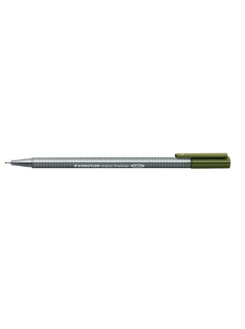 Tűfilc, 0,3 mm, STAEDTLER "Triplus 334", olivazöld (TS33457)