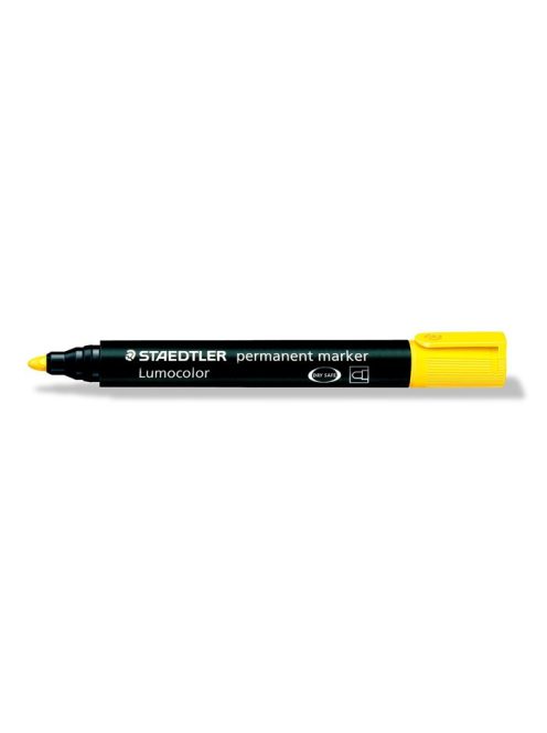 Alkoholos marker, 2 mm, kúpos, STAEDTLER "Lumocolor® 352", sárga (TS3521)