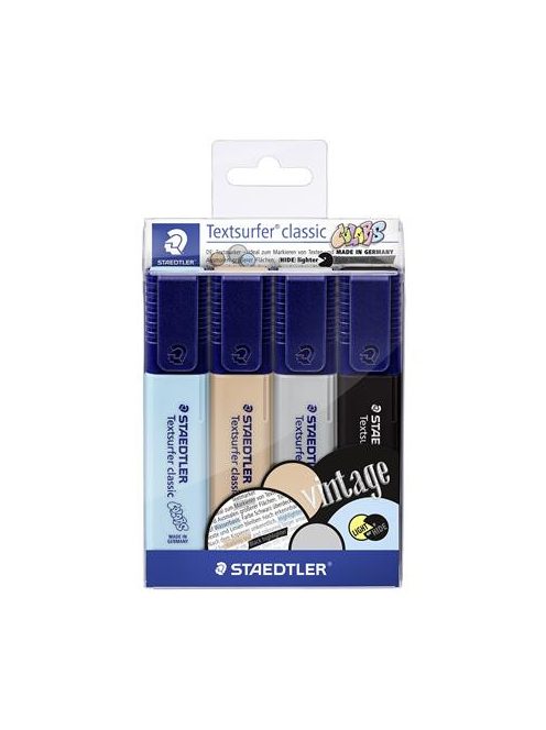 Szövegkiemelő készlet, 1-5 mm, STAEDTLER "Textsurfer Classic Pastel 364 C", 4 különböző szín (TS364CWP4)