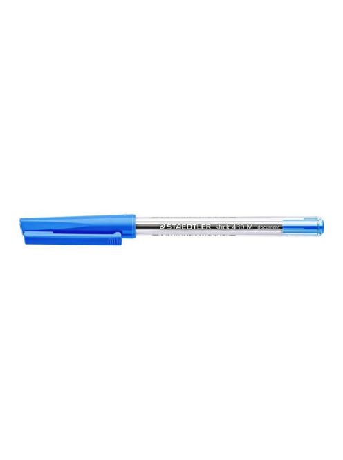 Golyóstoll, 0,5 mm, kupakos, STAEDTLER "Stick 430 M", kék (TS430M03)