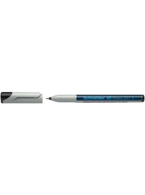 Alkoholmentes marker, OHP, 0,4 mm, SCHNEIDER "Maxx 221 S", fekete (TSC221FK)