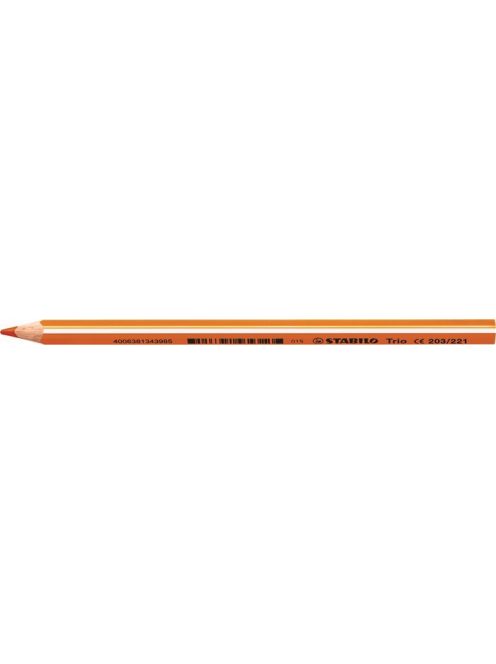 Színes ceruza, háromszögletű, vastag, STABILO "Trio thick", narancssárga (TST203N)