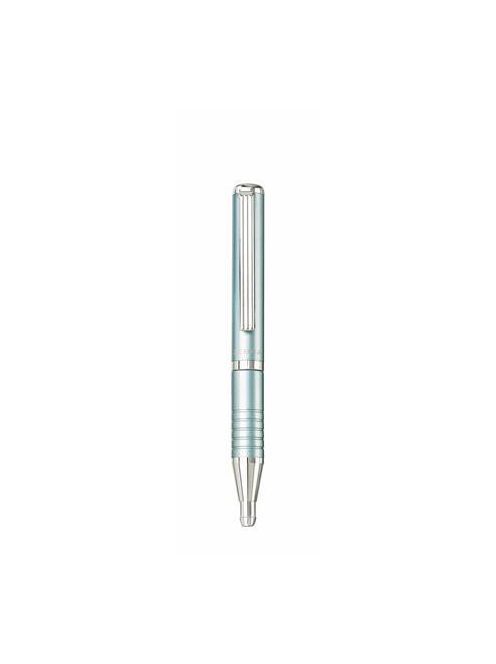 Golyóstoll, 0,24 mm, teleszkópos, metálkék színű tolltest, ZEBRA "SL-F1", kék (TZ23462)